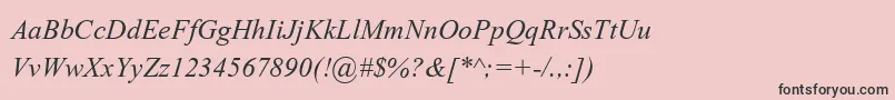 フォントKokilaItalic – ピンクの背景に黒い文字