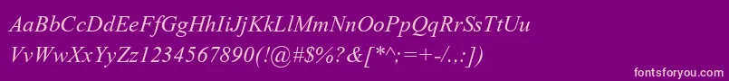 KokilaItalic Font – Pink Fonts on Purple Background