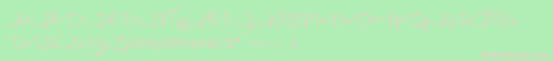 Allamanda Demo Font – Pink Fonts on Green Background