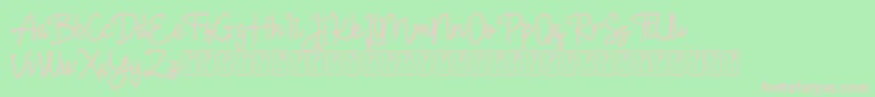 Allanis DEMO Font – Pink Fonts on Green Background