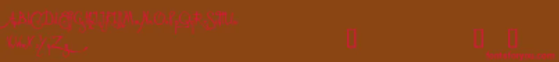 ALLED    Font – Red Fonts on Brown Background