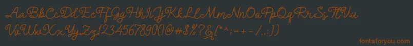 Alledahe Font – Brown Fonts on Black Background