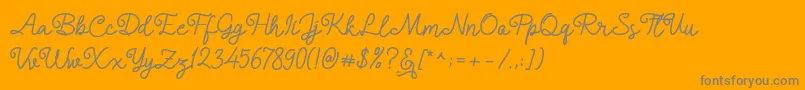 Alledahe Font – Gray Fonts on Orange Background