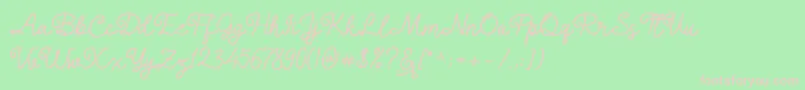 Alledahe Font – Pink Fonts on Green Background