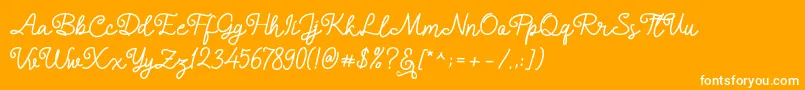 Alledahe Font – White Fonts on Orange Background