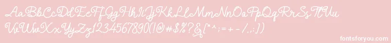 Alledahe Font – White Fonts on Pink Background