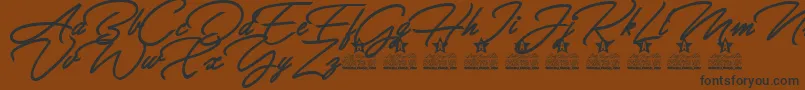 Allegratta Personal Use Font – Black Fonts on Brown Background