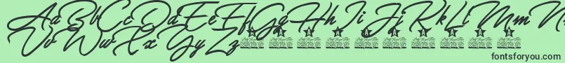 Allegratta Personal Use Font – Black Fonts on Green Background