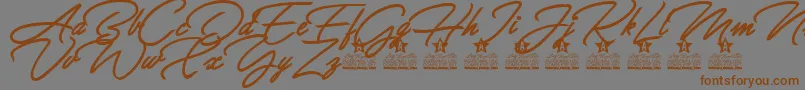 Allegratta Personal Use Font – Brown Fonts on Gray Background