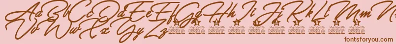 Allegratta Personal Use Font – Brown Fonts on Pink Background