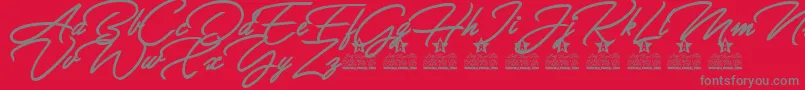 Allegratta Personal Use Font – Gray Fonts on Red Background