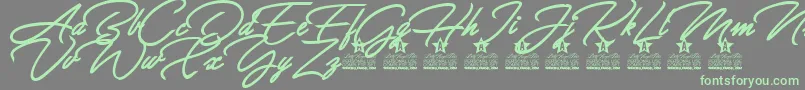 Allegratta Personal Use Font – Green Fonts on Gray Background