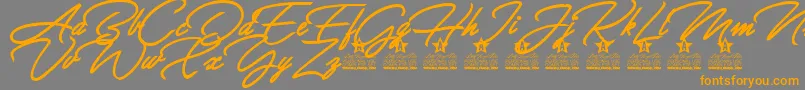 Allegratta Personal Use Font – Orange Fonts on Gray Background