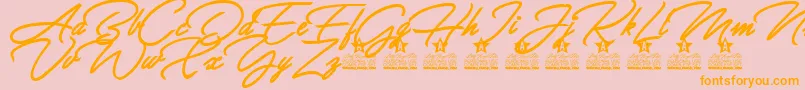 Allegratta Personal Use Font – Orange Fonts on Pink Background