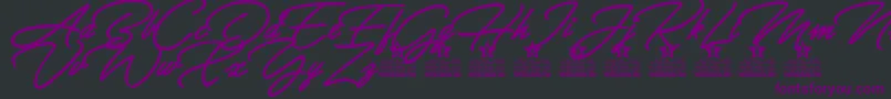 Allegratta Personal Use Font – Purple Fonts on Black Background