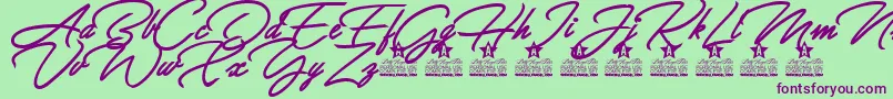 Подробнее о шрифте Allegratta Personal Use Шрифт Allegratta Personal Use – фиолетовые шрифты на зелёном фоне