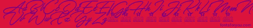 Allegratta Personal Use Font – Purple Fonts on Red Background