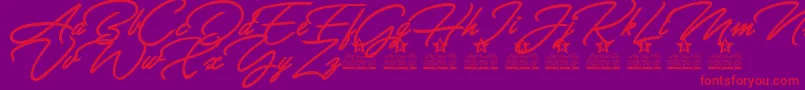 Allegratta Personal Use Font – Red Fonts on Purple Background