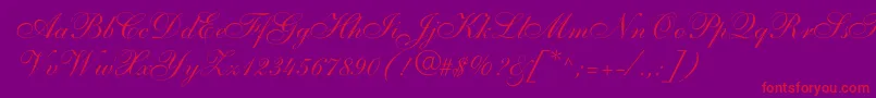 allegro Font – Red Fonts on Purple Background