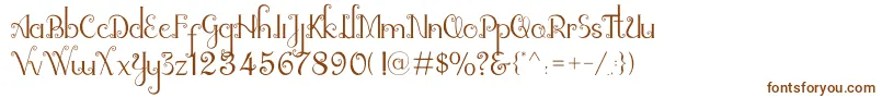Шрифт alleha  – коричневые шрифты на белом фоне