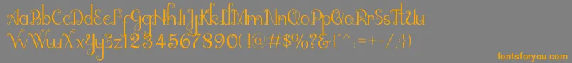 alleha  Font – Orange Fonts on Gray Background
