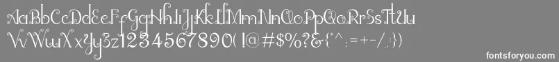 フォントalleha  – 灰色の背景に白い文字