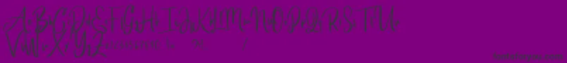 alleiyana Font – Black Fonts on Purple Background