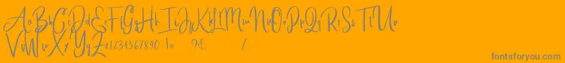 alleiyana Font – Gray Fonts on Orange Background