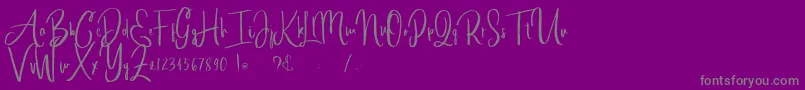 alleiyana-Schriftart – Graue Schriften auf violettem Hintergrund