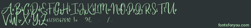 alleiyana Font – Green Fonts on Black Background