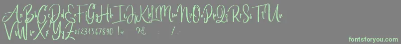 alleiyana Font – Green Fonts on Gray Background