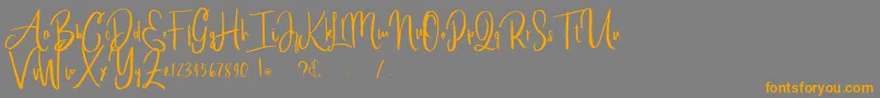 alleiyana Font – Orange Fonts on Gray Background