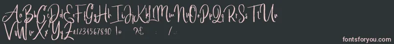 alleiyana Font – Pink Fonts on Black Background