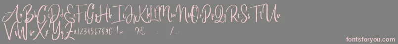 alleiyana-Schriftart – Rosa Schriften auf grauem Hintergrund