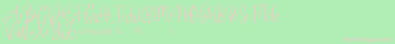 alleiyana Font – Pink Fonts on Green Background