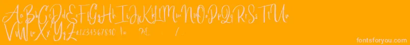 alleiyana Font – Pink Fonts on Orange Background