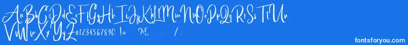 alleiyana Font – White Fonts on Blue Background