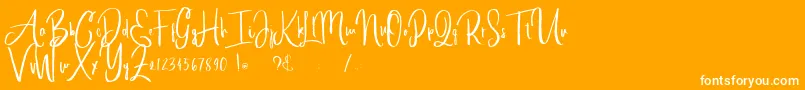 alleiyana Font – White Fonts on Orange Background