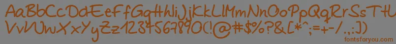 Fonte MareensprintNext – fontes marrons em um fundo cinza