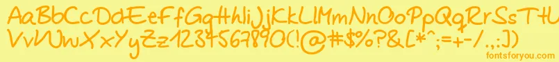 fuente MareensprintNext – Fuentes Naranjas Sobre Fondo Amarillo