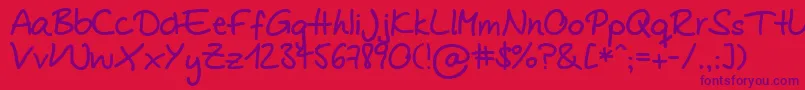 MareensprintNext Font – Purple Fonts on Red Background