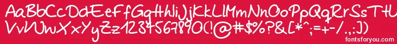MareensprintNext Font – White Fonts on Red Background