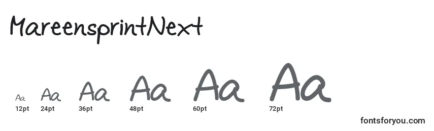 MareensprintNext font sizes