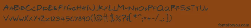 JosefXuerebSFriendsBoldItalic Font – Black Fonts on Brown Background