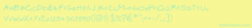 Saiba mais sobre a fonte JosefXuerebSFriendsBoldItalic Fonte JosefXuerebSFriendsBoldItalic – fontes verdes em um fundo amarelo