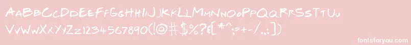 fuente JosefXuerebSFriendsBoldItalic – Fuentes Blancas Sobre Fondo Rosa