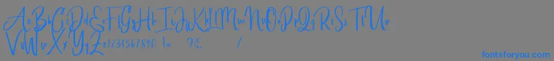 alleiyana Font – Blue Fonts on Gray Background