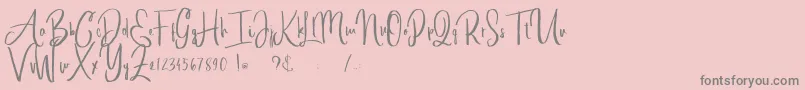 alleiyana Font – Gray Fonts on Pink Background