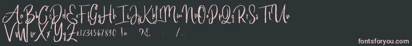 alleiyana Font – Pink Fonts on Black Background