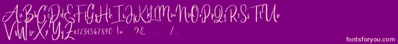 alleiyana Font – Pink Fonts on Purple Background